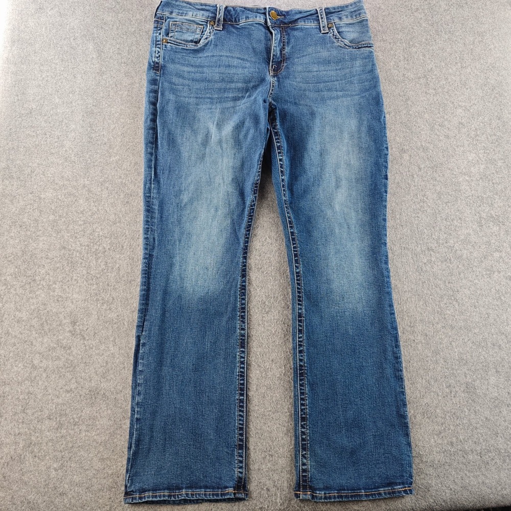 Kut from the Kloth Catherine Boyfriend Jeans Womens 18W Plus Medium Wash Stretch